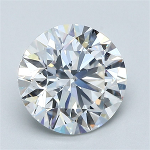 Picture of Natural Diamond 2.50 Carats, Round with Excellent Cut, F Color, VS2 Clarity and Certified by GIA