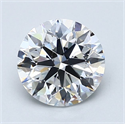 Natural Diamond 1.80 Carats, Round with Excellent Cut, D Color, VS2 Clarity and Certified by GIA