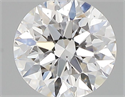 Natural Diamond 0.43 Carats, Round with Excellent Cut, D Color, VS2 Clarity and Certified by GIA