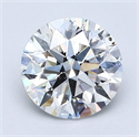 Natural Diamond 1.51 Carats, Round with Excellent Cut, F Color, SI1 Clarity and Certified by GIA