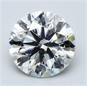 Natural Diamond 3.01 Carats, Round with Excellent Cut, F Color, SI1 Clarity and Certified by GIA