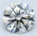 Natural Diamond 2.50 Carats, Round with Excellent Cut, G Color, VS1 Clarity and Certified by GIA