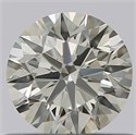 Natural Diamond 0.55 Carats, Round with Excellent Cut, K Color, VVS2 Clarity and Certified by GIA