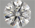 Natural Diamond 3.53 Carats, Round with Excellent Cut, H Color, SI1 Clarity and Certified by GIA