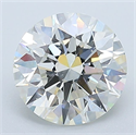 Natural Diamond 2.01 Carats, Round with Excellent Cut, I Color, SI1 Clarity and Certified by GIA