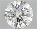 Natural Diamond 4.02 Carats, Round with Excellent Cut, I Color, VS2 Clarity and Certified by GIA