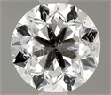 Natural Diamond 0.50 Carats, Round with Good Cut, F Color, I1 Clarity and Certified by GIA