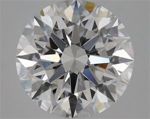 Picture of Natural Diamond 2.51 Carats, Round with Excellent Cut, D Color, VVS2 Clarity and Certified by GIA