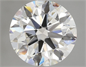 Natural Diamond 2.10 Carats, Round with Excellent Cut, H Color, VVS2 Clarity and Certified by GIA