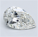 Natural Diamond 1.82 Carats, Pear with  Cut, I Color, VVS1 Clarity and Certified by GIA