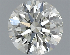 Picture of Natural Diamond 0.53 Carats, Round with Excellent Cut, K Color, VS1 Clarity and Certified by GIA