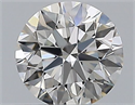 Natural Diamond 0.40 Carats, Round with Excellent Cut, H Color, VS2 Clarity and Certified by GIA