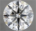 Natural Diamond 4.00 Carats, Round with Excellent Cut, H Color, VS1 Clarity and Certified by IGI