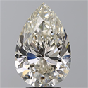 Natural Diamond 4.02 Carats, Pear with  Cut, J Color, SI1 Clarity and Certified by GIA