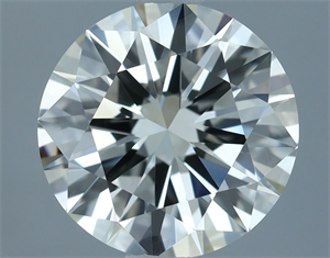 Picture of Natural Diamond 2.08 Carats, Round with Excellent Cut, I Color, VVS2 Clarity and Certified by IGI