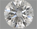 Natural Diamond 0.54 Carats, Round with Excellent Cut, F Color, SI1 Clarity and Certified by IGI