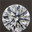 Natural Diamond 1.70 Carats, Round with Excellent Cut, E Color, VVS2 Clarity and Certified by GIA