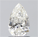 Natural Diamond 0.90 Carats, Pear with  Cut, H Color, SI1 Clarity and Certified by GIA