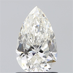 Picture of Natural Diamond 0.90 Carats, Pear with  Cut, H Color, SI1 Clarity and Certified by GIA