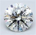 Natural Diamond 2.50 Carats, Round with Excellent Cut, K Color, VS1 Clarity and Certified by GIA