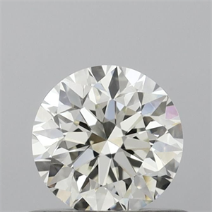 Picture of Natural Diamond 0.51 Carats, Round with Excellent Cut, I Color, VVS2 Clarity and Certified by IGI