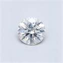 Natural Diamond 0.41 Carats, Round with Excellent Cut, F Color, I1 Clarity and Certified by GIA