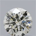 Natural Diamond 0.50 Carats, Round with Excellent Cut, H Color, VS2 Clarity and Certified by IGI