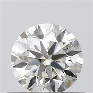 Picture of Natural Diamond 0.41 Carats, Round with Excellent Cut, K Color, VVS2 Clarity and Certified by GIA