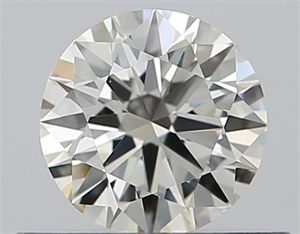 Picture of Natural Diamond 0.40 Carats, Round with Excellent Cut, J Color, IF Clarity and Certified by GIA