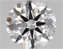 Natural Diamond 1.40 Carats, Round with Excellent Cut, D Color, VVS2 Clarity and Certified by GIA