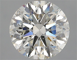 Picture of Natural Diamond 3.03 Carats, Round with Excellent Cut, I Color, SI1 Clarity and Certified by GIA