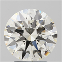 Natural Diamond 3.02 Carats, Round with Excellent Cut, K Color, SI1 Clarity and Certified by GIA