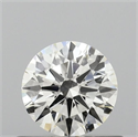 Natural Diamond 0.53 Carats, Round with Excellent Cut, I Color, VS2 Clarity and Certified by IGI