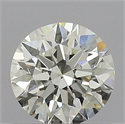 Natural Diamond 0.55 Carats, Round with Excellent Cut, J Color, VS2 Clarity and Certified by GIA