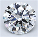 Natural Diamond 3.55 Carats, Round with Excellent Cut, F Color, VVS2 Clarity and Certified by GIA