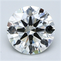 Natural Diamond 3.02 Carats, Round with Excellent Cut, H Color, SI1 Clarity and Certified by GIA