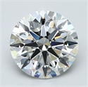 Natural Diamond 3.01 Carats, Round with Excellent Cut, H Color, VS2 Clarity and Certified by GIA