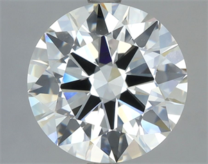 Picture of Natural Diamond 2.52 Carats, Round with Excellent Cut, K Color, IF Clarity and Certified by GIA