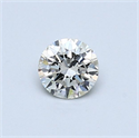 Natural Diamond 0.40 Carats, Round with Excellent Cut, J Color, VVS2 Clarity and Certified by GIA