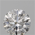 Natural Diamond 0.50 Carats, Round with Very Good Cut, F Color, SI2 Clarity and Certified by IGI