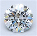 Natural Diamond 1.90 Carats, Round with Excellent Cut, G Color, VVS1 Clarity and Certified by GIA