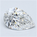 Natural Diamond 1.50 Carats, Pear with  Cut, F Color, SI1 Clarity and Certified by GIA