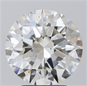 Natural Diamond 4.03 Carats, Round with Excellent Cut, H Color, VS2 Clarity and Certified by GIA