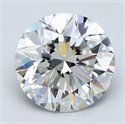 Natural Diamond 3.06 Carats, Round with Good Cut, H Color, VS1 Clarity and Certified by GIA