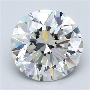 Picture of Natural Diamond 3.06 Carats, Round with Good Cut, H Color, VS1 Clarity and Certified by GIA