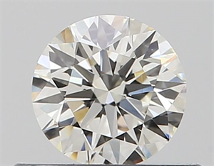 Picture of Natural Diamond 0.42 Carats, Round with Excellent Cut, J Color, VS1 Clarity and Certified by GIA