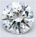 Natural Diamond 2.50 Carats, Round with Excellent Cut, H Color, SI2 Clarity and Certified by GIA