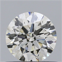 Natural Diamond 0.54 Carats, Round with Excellent Cut, K Color, VS2 Clarity and Certified by GIA