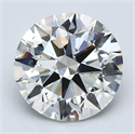 Natural Diamond 4.01 Carats, Round with Excellent Cut, J Color, SI1 Clarity and Certified by GIA