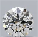 Natural Diamond 0.51 Carats, Round with Excellent Cut, I Color, SI1 Clarity and Certified by GIA